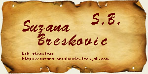 Suzana Brešković vizit kartica